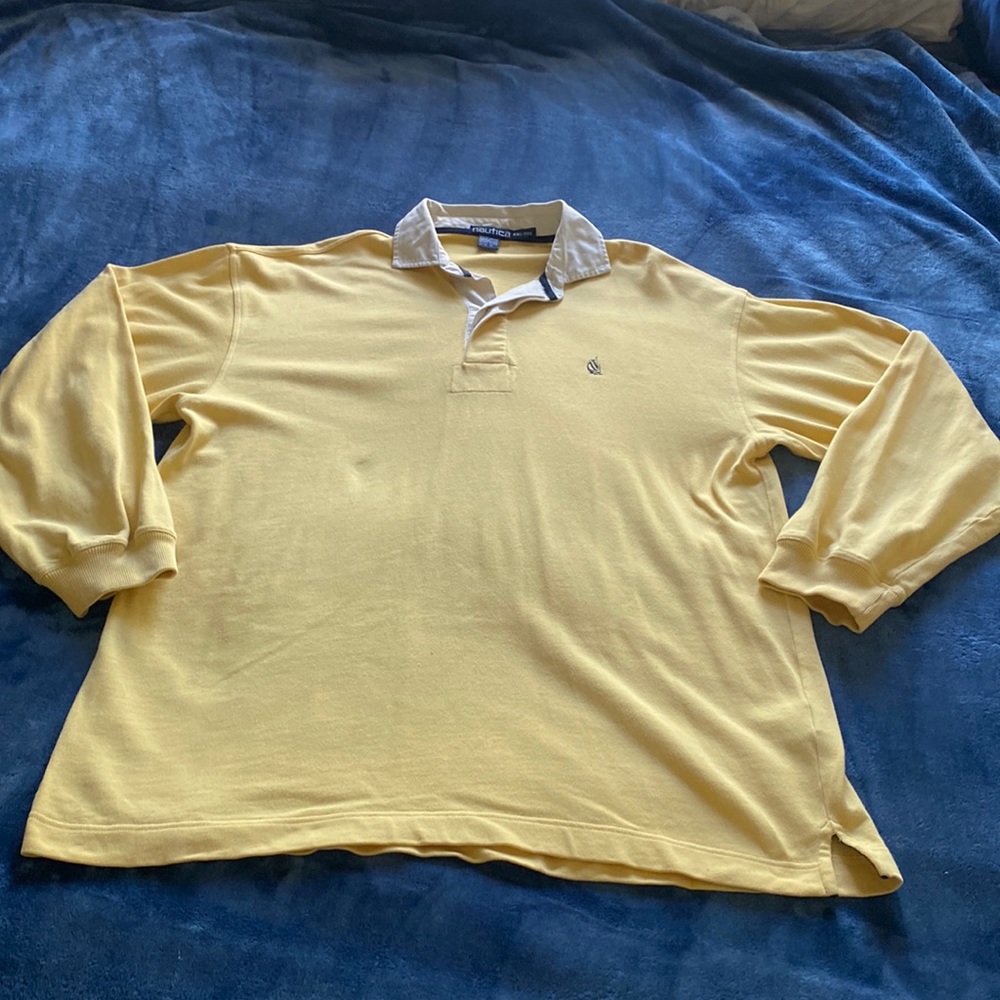 Vintage Nautica Long Sleeve Polo Shirt
